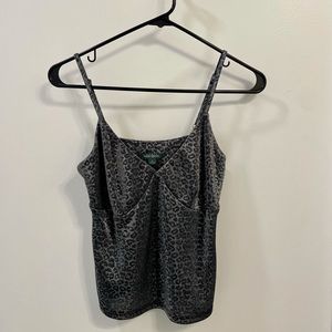 Wild Fable Sparkly Animal Print Tank Top - size small